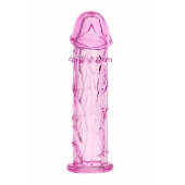 Розовая насадка фаллической формы - 12,5 см. - A-toys - в Северодвинске купить с доставкой