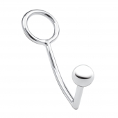 Кольцо на пенис с анальным стимулятором Stainless Steel Anal Hook   Cock Ring - BlueLine - в Северодвинске купить с доставкой