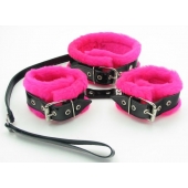 Набор с розовым мехом BDSM Light - БДСМ Арсенал - купить с доставкой в Северодвинске