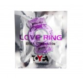 Фиолетовое виброкольцо с двумя вибропульками - Toyfa Basic - в Северодвинске купить с доставкой