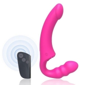 Розовый безремневой страпон Straples Strap-On Dildo - Erokay - купить с доставкой в Северодвинске