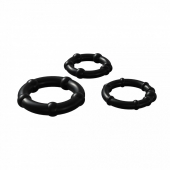 Набор из 3 черных эрекционных колец Babooom Ring Set - Adrien Lastic - в Северодвинске купить с доставкой