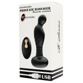 Черный массажер простаты с вибрацей и возвратно-поступательными движениями - Boys of Toys - в Северодвинске купить с доставкой