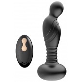 Черный массажер простаты с вибрацей и возвратно-поступательными движениями - Boys of Toys - в Северодвинске купить с доставкой