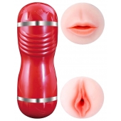 Двусторонний мастурбатор в колбе Cleo - вагина и ротик - Boys of Toys - в Северодвинске купить с доставкой