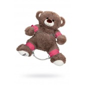 Бондажный набор: бурый мишка с розовыми оковами и наручниками - Pecado - купить с доставкой в Северодвинске