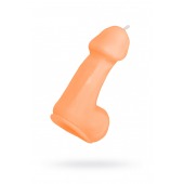 Оранжевая свеча в форме пениса - 47 гр. - Pecado - купить с доставкой в Северодвинске