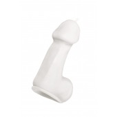 Белая свеча в форме пениса - 47 гр. - Pecado - купить с доставкой в Северодвинске