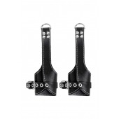 Черные подвесы с белой строчкой - Pecado - купить с доставкой в Северодвинске