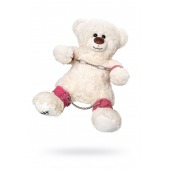 Бондажный набор: белый мишка с розовыми оковами и наручниками - Pecado - купить с доставкой в Северодвинске