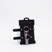 Черно-красные кожаные оковы - Crazy Handmade - купить с доставкой в Северодвинске