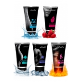 Набор из 5 лубрикантов JUJU (увлажняющий, Hot+, Long, Anal, малина) - JuJu - купить с доставкой в Северодвинске