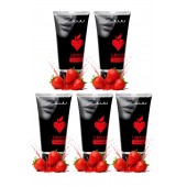 Набор из 5 съедобных лубрикантов JUJU со вкусом клубники - JuJu - купить с доставкой в Северодвинске