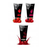 Набор из 3 съедобных лубрикантов JUJU (клубника, малина, вишня) - JuJu - купить с доставкой в Северодвинске