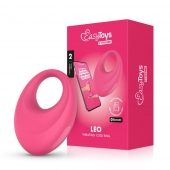 Розовое интерактивное эрекционное виброкольцо Leo - Easy toys - в Северодвинске купить с доставкой