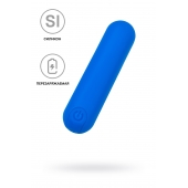 Синяя силиконовая перезаряжаемая вибропуля Nep - 8 см. - A-toys купить в Северодвинске с доставкой в Orgasmix.ru Синяя силиконовая перезаряжаемая вибропуля Nep - 8 см. - A-toys