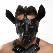 Черная кожаная маска «Собака» - Crazy Handmade - купить с доставкой в Северодвинске