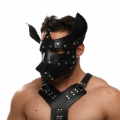 Черная кожаная маска «Собака» - Crazy Handmade - купить с доставкой в Северодвинске