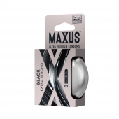 Черные утолщенные презервативы MAXUS Extra Strong с железным кейсом - 3 шт. - Maxus - купить с доставкой в Северодвинске