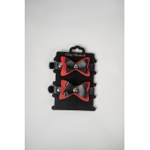 Черно-красные кожаные наручники с бантиками - Crazy Handmade - купить с доставкой в Северодвинске Черно-красные кожаные наручники с бантиками - Crazy Handmade - купить с доставкой в Северодвинске