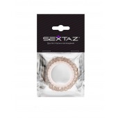 Эрекционное кольцо с бежевыми «ресничками» - Sextaz - в Северодвинске купить с доставкой