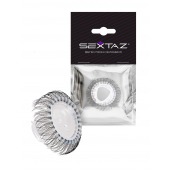 Эластичное эрекционное кольцо с длинными черными «ресничками» - Sextaz - в Северодвинске купить с доставкой