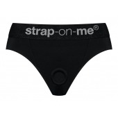 Черные трусики для насадок Heroine Lingerie Harness - size XL - Strap-on-me - купить с доставкой в Северодвинске