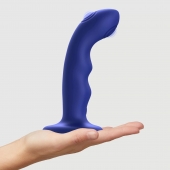 Синяя насадка-стимулятор Strap-On-Me Tapping Dildo Wave - Strap-on-me - купить с доставкой в Северодвинске