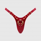 Красный пояс для фиксации насадок Strap-On-Me Leatherette Harness Fabulous - Strap-on-me - купить с доставкой в Северодвинске