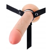 Мужской полый страпон на регулируемых ремешках - 22 см. - Sex Expert - купить с доставкой в Северодвинске