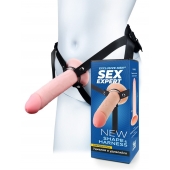 Мужской полый страпон на регулируемых ремешках - 22 см. - Sex Expert - купить с доставкой в Северодвинске