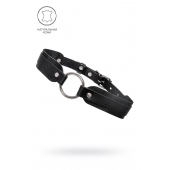 Черный кожаный чокер-ошейник со скруглёнными углами - Pecado - купить с доставкой в Северодвинске