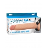 Телесный пустотелый фаллопротез 9’’ Hollow Silicone Strap-On - 24,1 см. - Pipedream - купить с доставкой в Северодвинске