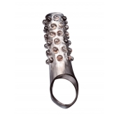 Дымчатая насадка на пенис с выпуклостями - 11 см. - Sex Expert - в Северодвинске купить с доставкой