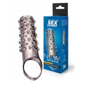 Дымчатая насадка на пенис с шипами и выпуклостями - 12 см. - Sex Expert - в Северодвинске купить с доставкой