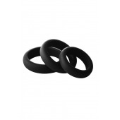 Набор из 3 черных эрекционных колец Smooth Silicone Cockring Pack - Dream Toys - в Северодвинске купить с доставкой