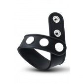 Черное эрекционное кольцо на кнопках - Blush Novelties - в Северодвинске купить с доставкой