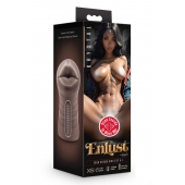 Коричневый мастурбатор-ротик Krystal Vibrating Masturbator - Blush Novelties - в Северодвинске купить с доставкой