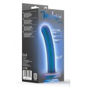 Синяя насадка с гладкой поверхностью Surrender 5.75 Inch Intermediate Pegging Dildo - 14,6 см. - Blush Novelties - купить с доставкой в Северодвинске