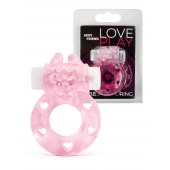 Розовое эрекционное виброкольцо в форме зайчика - 1137 - в Северодвинске купить с доставкой