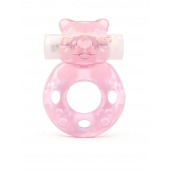Розовое эрекционное виброкольцо в форме мишки - 1137 - в Северодвинске купить с доставкой