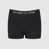 Черные трусики-боксеры для фиксации насадок Strap-on-me Harness Lingerie Allure - size XL - Strap-on-me - купить с доставкой в Северодвинске
