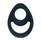 Черное эрекционное кольцо Double Ergo Silicone Cockring - Shots Media BV - в Северодвинске купить с доставкой