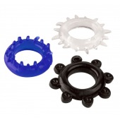 Набор из 3 эрекционных колец разного цвета и рельефа - Boys of Toys - в Северодвинске купить с доставкой