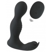 Черная анальная пробка с вибрацией, вращением и пультом ДУ RC Butt Plug with 2 Functions - Orion - в Северодвинске купить с доставкой