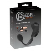 Черное виброкольцо с анальной пробкой Cock Ring with RC Butt Plug - Orion - в Северодвинске купить с доставкой