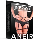 Черные стрепы на бёдра Aneir - Intoyou - купить с доставкой в Северодвинске