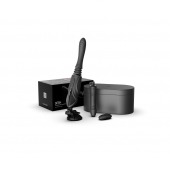 Черная секс-машина с функцией нагрева, насадками и присоской Sesh - Zalo - купить с доставкой в Северодвинске