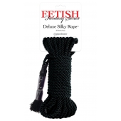 Черная веревка для фиксации Deluxe Silky Rope - 9,75 м. - Pipedream - купить с доставкой в Северодвинске