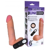 Фаллическая насадка Харнесс UNICOCK 6  с вибрацией - 18 см. - LOVETOY (А-Полимер) - купить с доставкой в Северодвинске